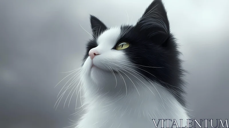 AI ART Serene Feline Gaze