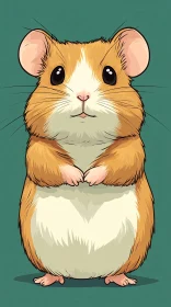 Charming Cartoon Hamster Art