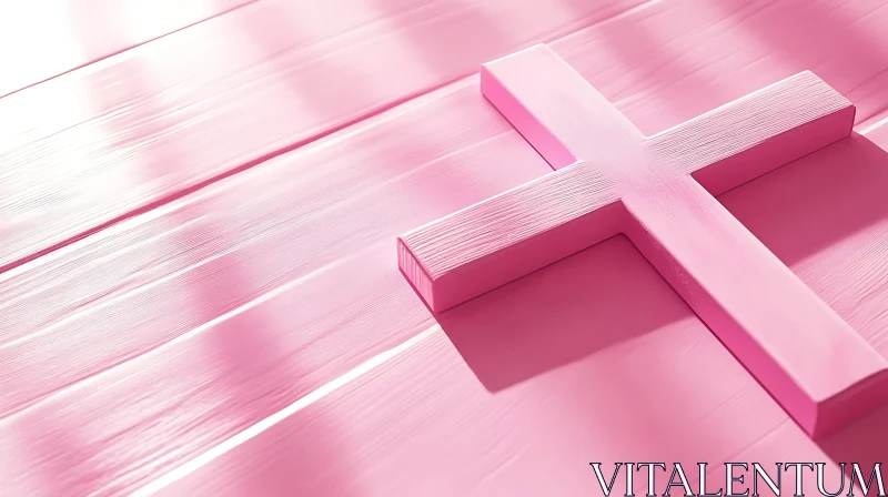 Pastel Cross Symbol of Faith AI Image