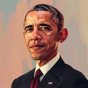 Portrait of Barack Obama in a Digital Art Style