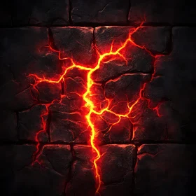 Fiery Fractal on Dark Stone