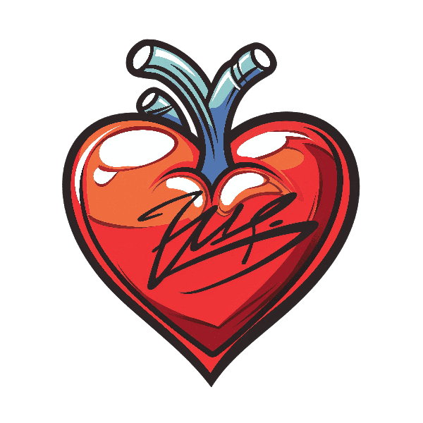 Bold Heart Art for Apparel