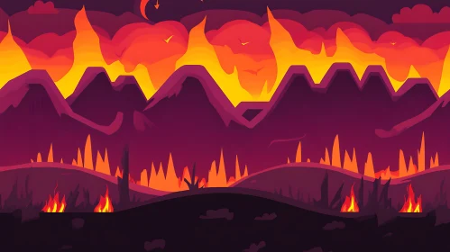 Wildfire in Mountainous Terrain