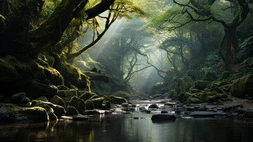 Ethereal Mossy Forest: A Photo-Realistic Landscape