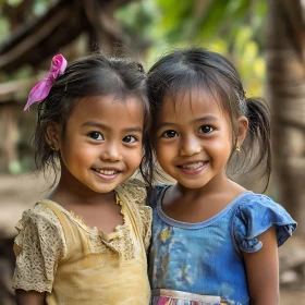 Radiant Smiles of Childhood Friends