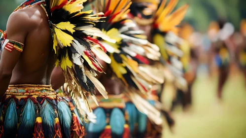 Colorful Feathered Native People