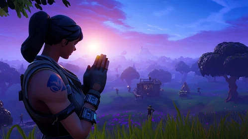 Tranquil Fortnite Sunset Scene