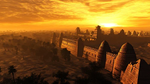 Ancient City at Sunset