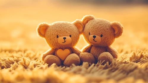 Two Teddy Bears Embracing Each Other