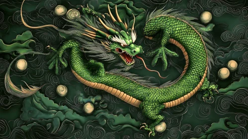 Coiled Emerald Serpent