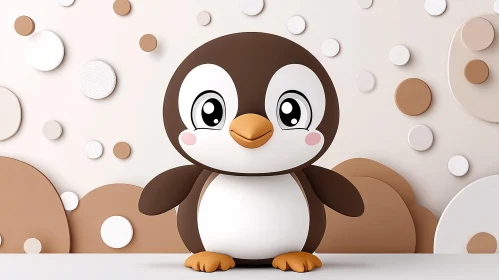 Charming Penguin Cartoon Art