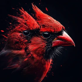 Crimson Cardinal Close-Up