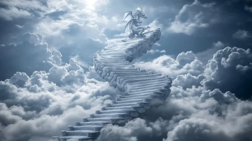 Fantasy Dragon Cloud Stairway