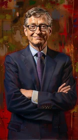 Bill Gates Art Portrait