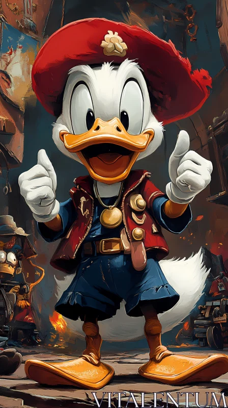 AI ART Fantasy Cartoon Duck