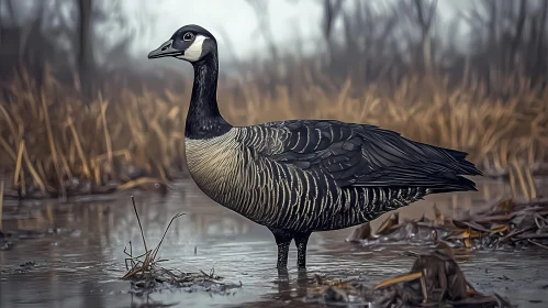 Serene Goose in Nature