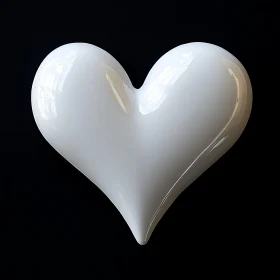 Sculpted Heart Shape on Dark Background