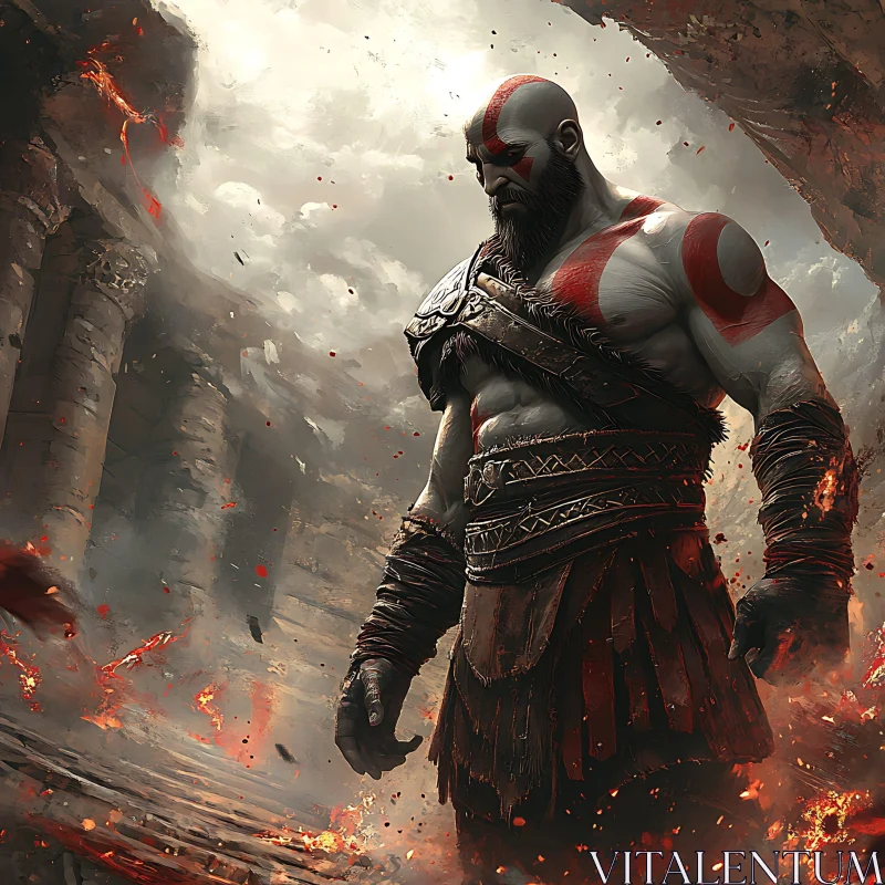 God of War Digital Art AI Image