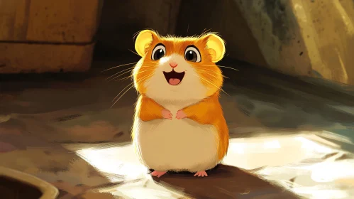 Adorable Hamster Illustration