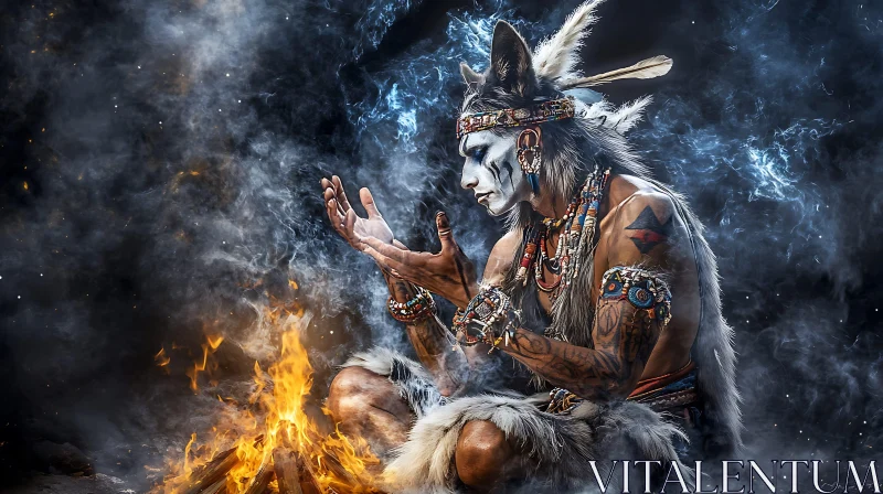 AI ART Native American Ritual Image