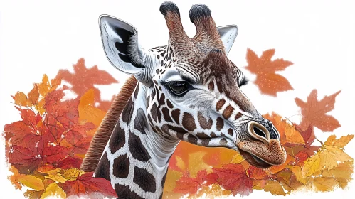 Giraffe Beauty in Fall