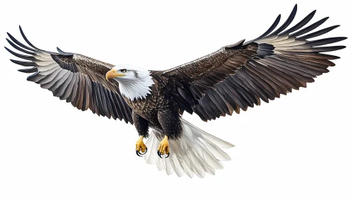 Soaring Eagle with Extended Wingspan