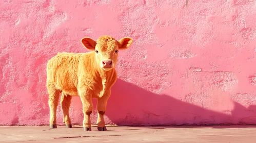 Calf and Vibrant Pink Wall