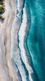 Coastal Serenity: Aerial Beach and Sea