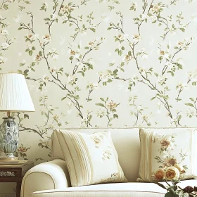 Serene Room with Floral Decor