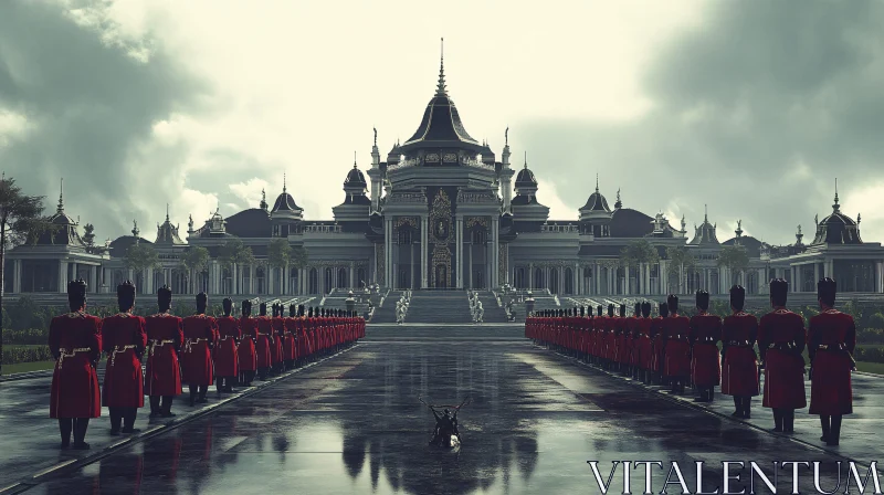 Guards in front of Palace AI Image