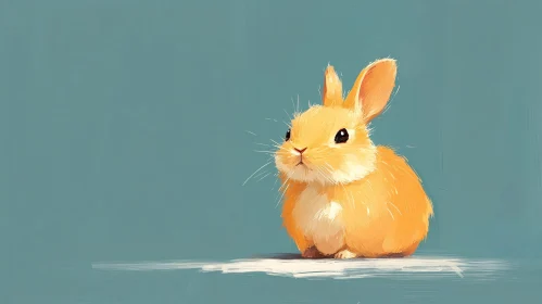 Charming Fluffy Rabbit Art