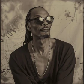 Vintage-Inspired Snoop Dogg Portrait