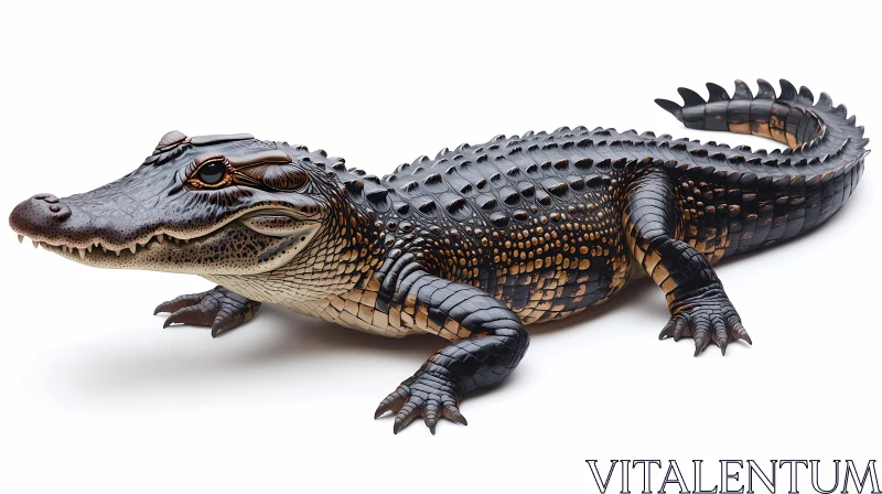 Detailed Art of an Alligator AI Image