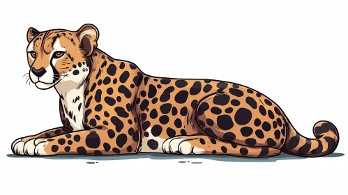 Illustrated Spotted Big Cat