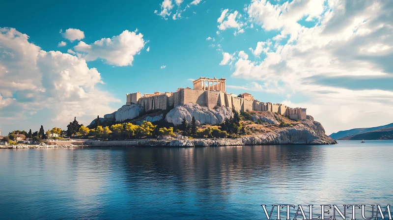 Scenic Acropolis Landscape AI Image