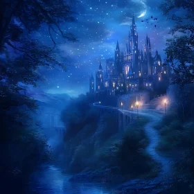 Moonlit Castle Fantasy