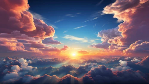 Sunset above the clouds