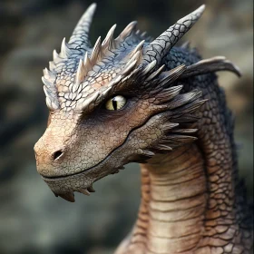 Detailed Dragon Head Close-Up