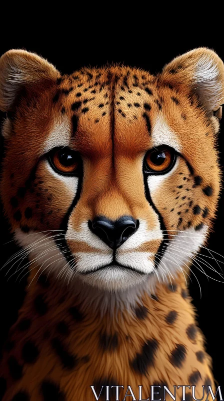 Wildlife Cheetah Close-Up AI Image