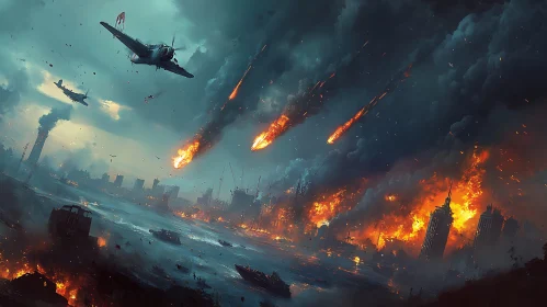 Fiery Skies: A City's Last Stand
