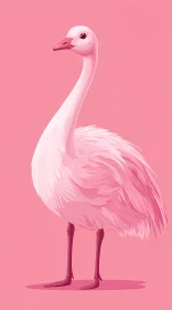 Graceful Pink Swan Art