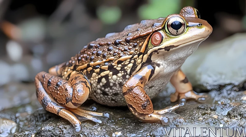 Close-up of a Detailed Frog AI Image