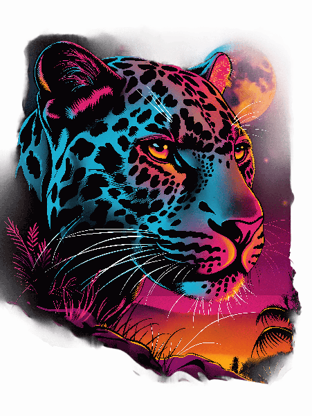 POD Design Leopard Sunset T-Shirt