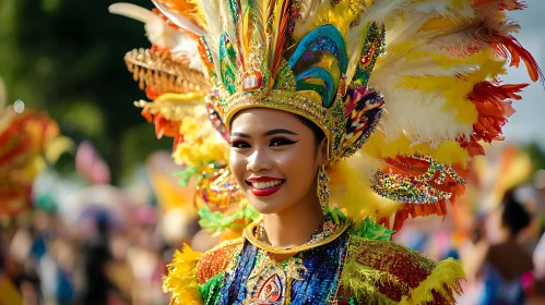 Radiant Carnival Queen Portrait