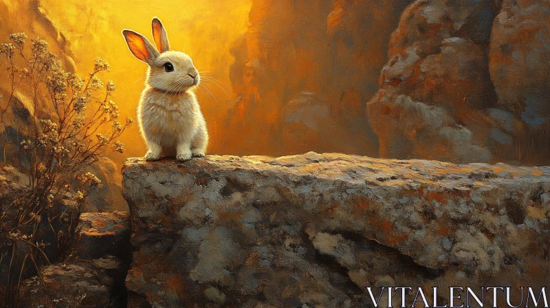 AI ART Golden Hour Rabbit Scene