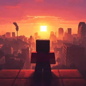 Minecraft Sunset View