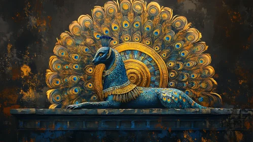 Mythical Peacock Sphinx Fine Art