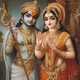 Hindu Gods in Golden Splendor