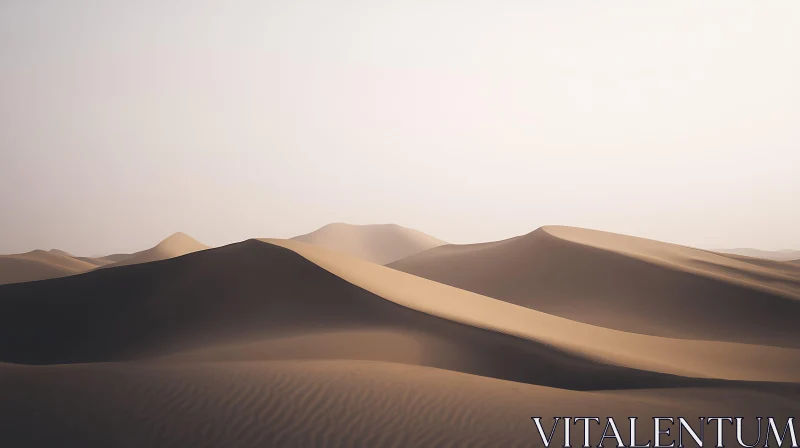 AI ART Serene Desert Dunes Minimalist Scene