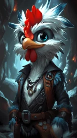 Fantasy Rooster Character Illustration